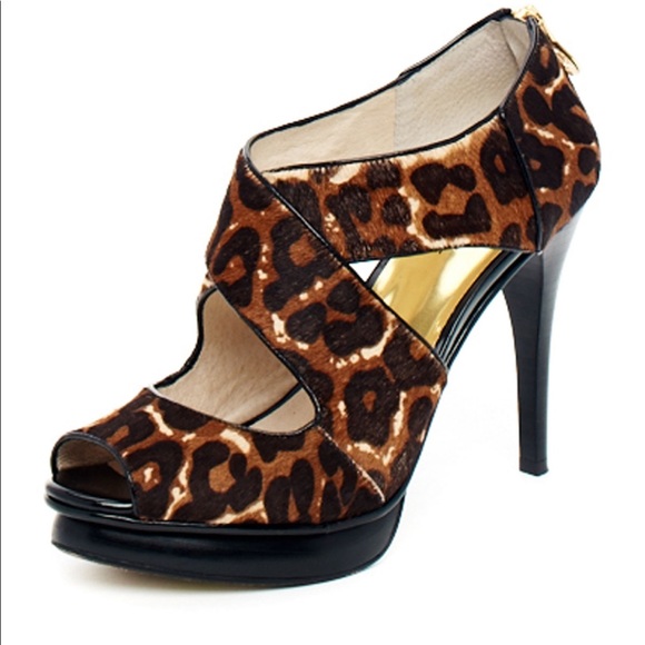michael kors leopard heels